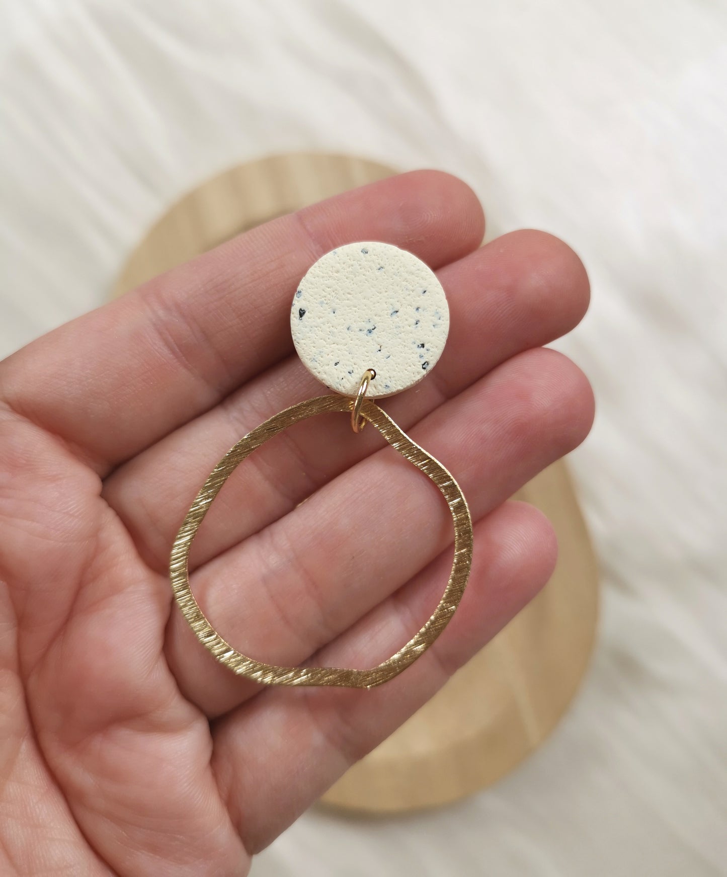 Creamy Speckles Organic Dangle