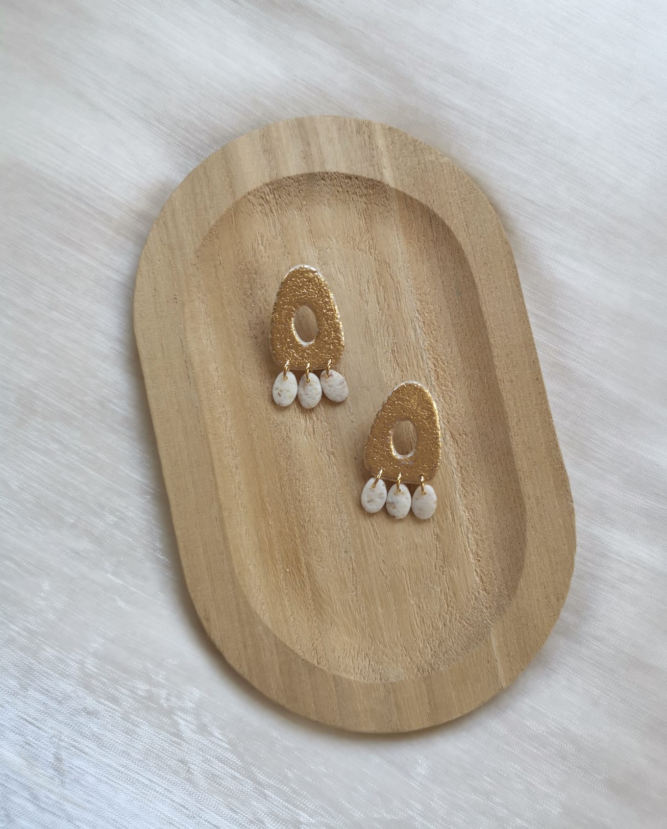 Golden Floral Studs