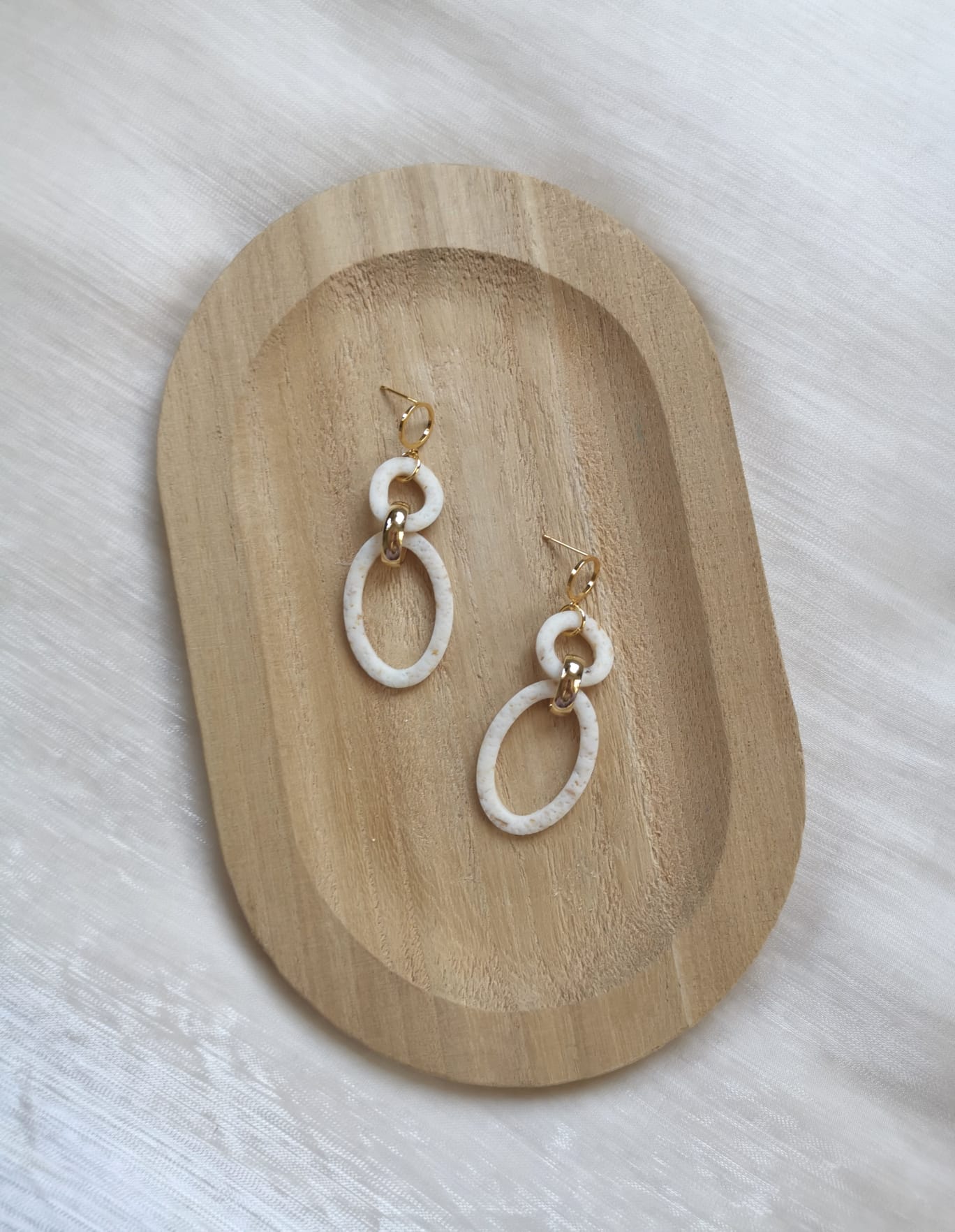 Golden Floral Open Dangle