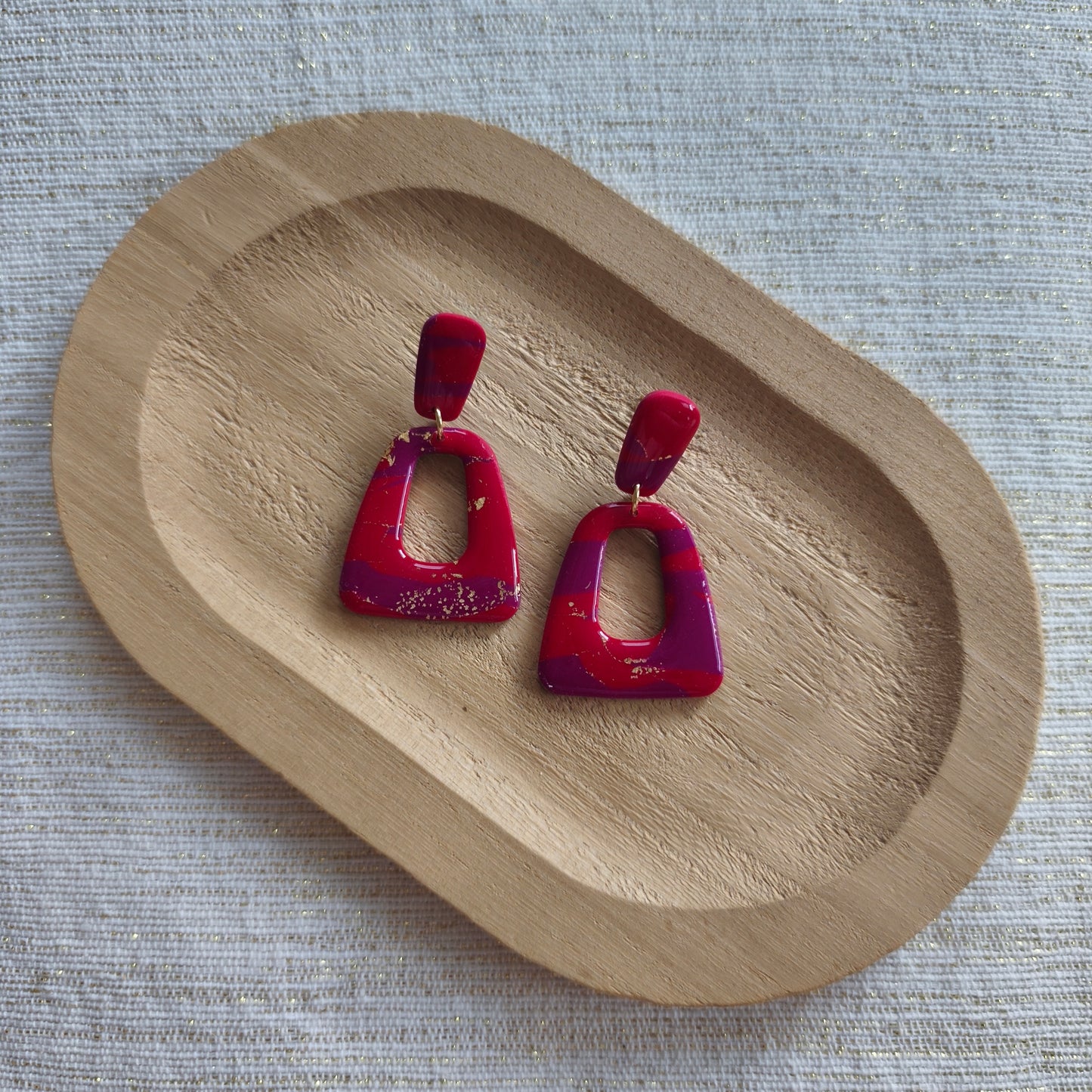 Berry Kiss Geo Dangles