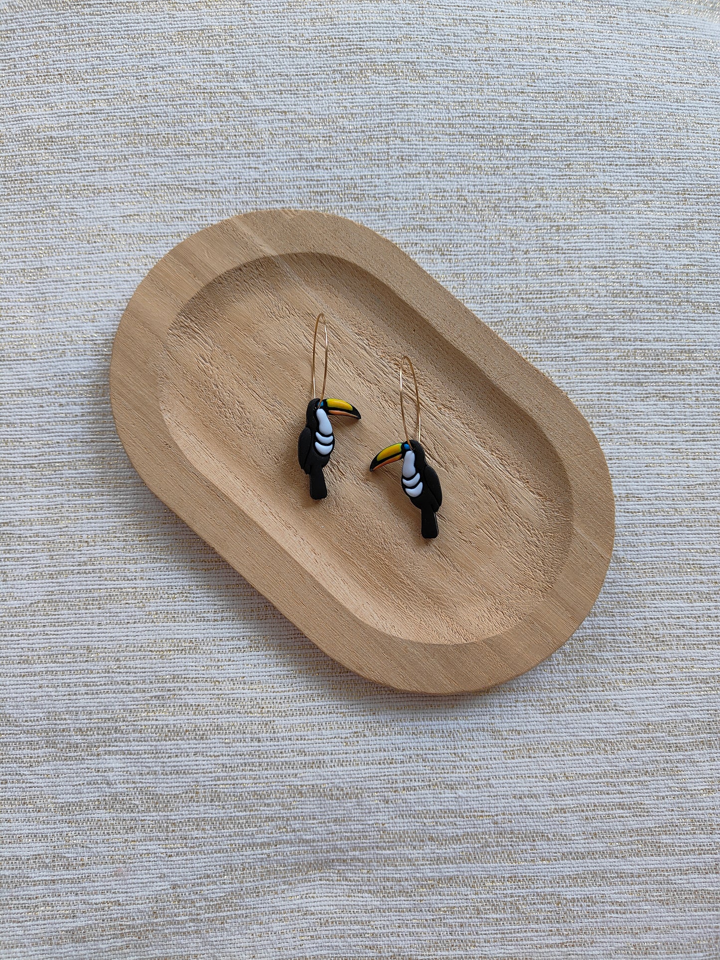 Tropical Paradise Toucan Hoops