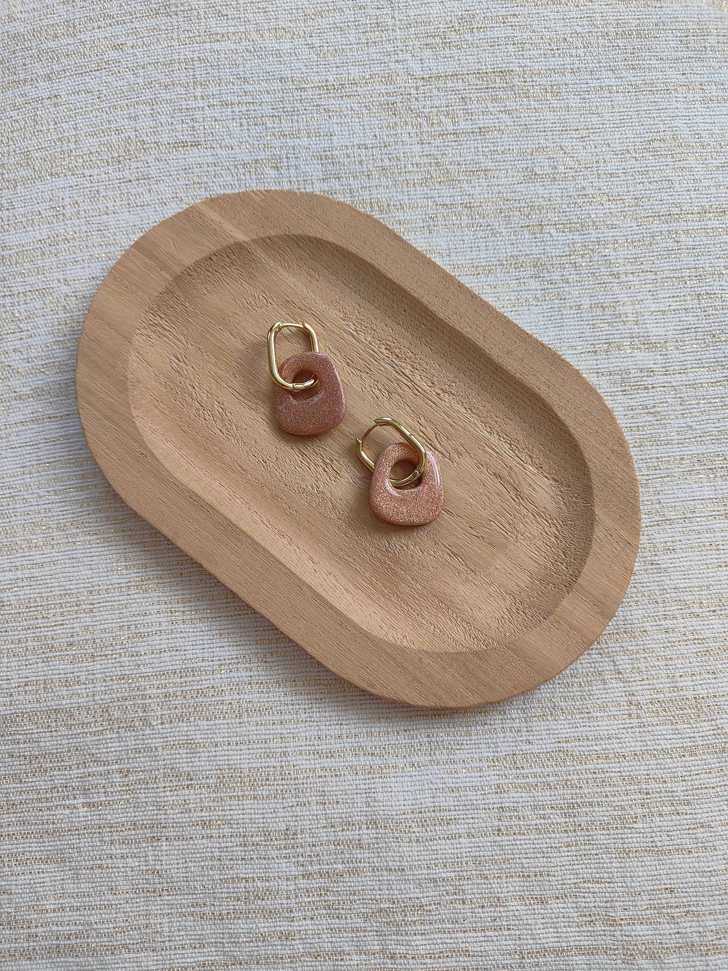 Plum Stardust Hoops