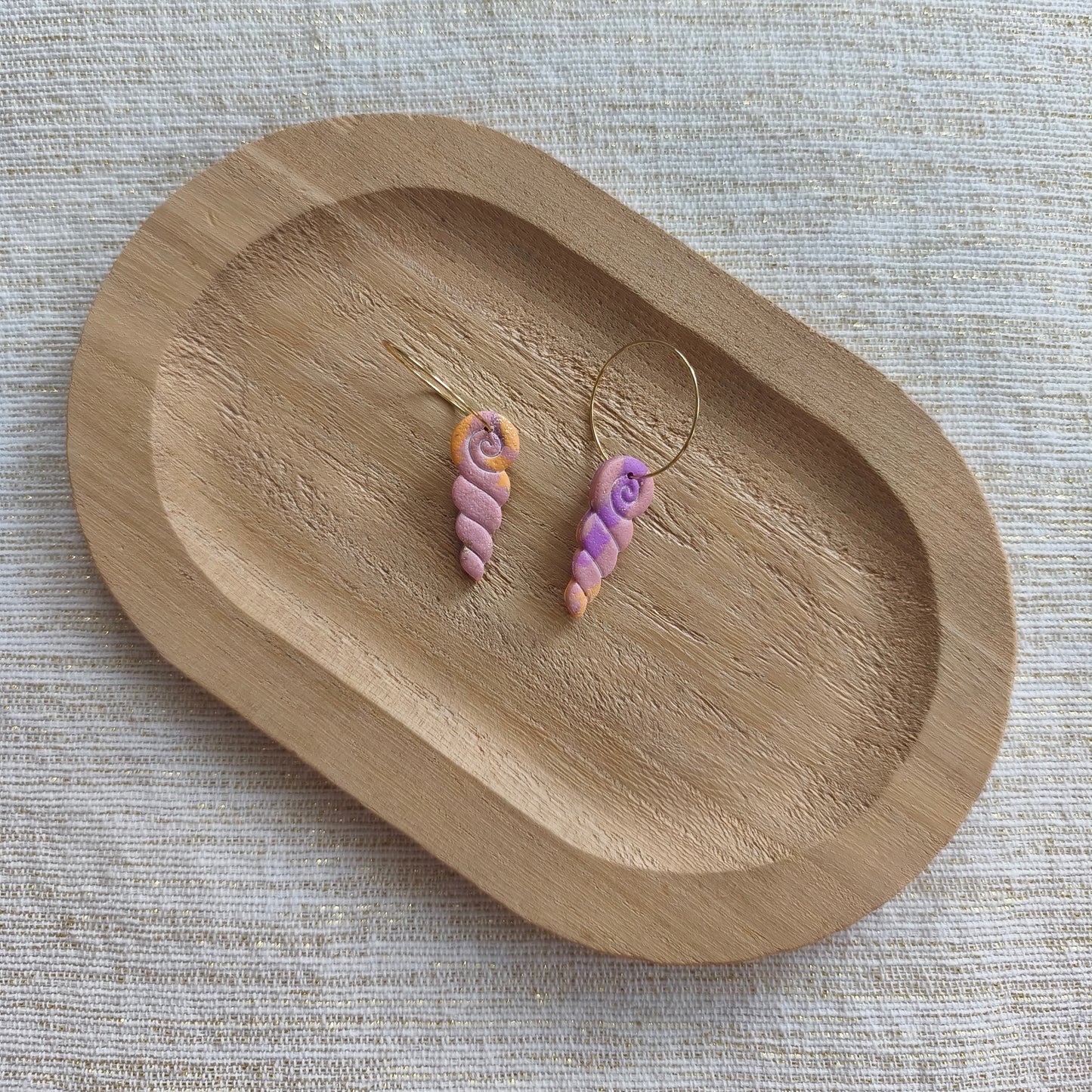 Summer Vibes Shell Hoops