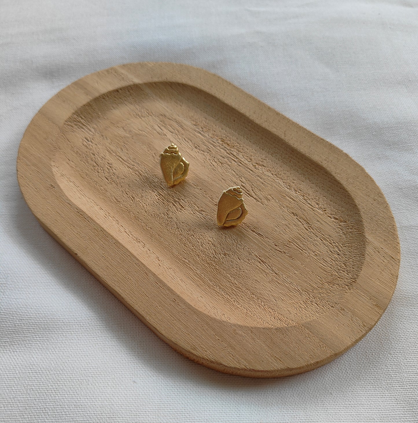 Golden Tide Conch Studs