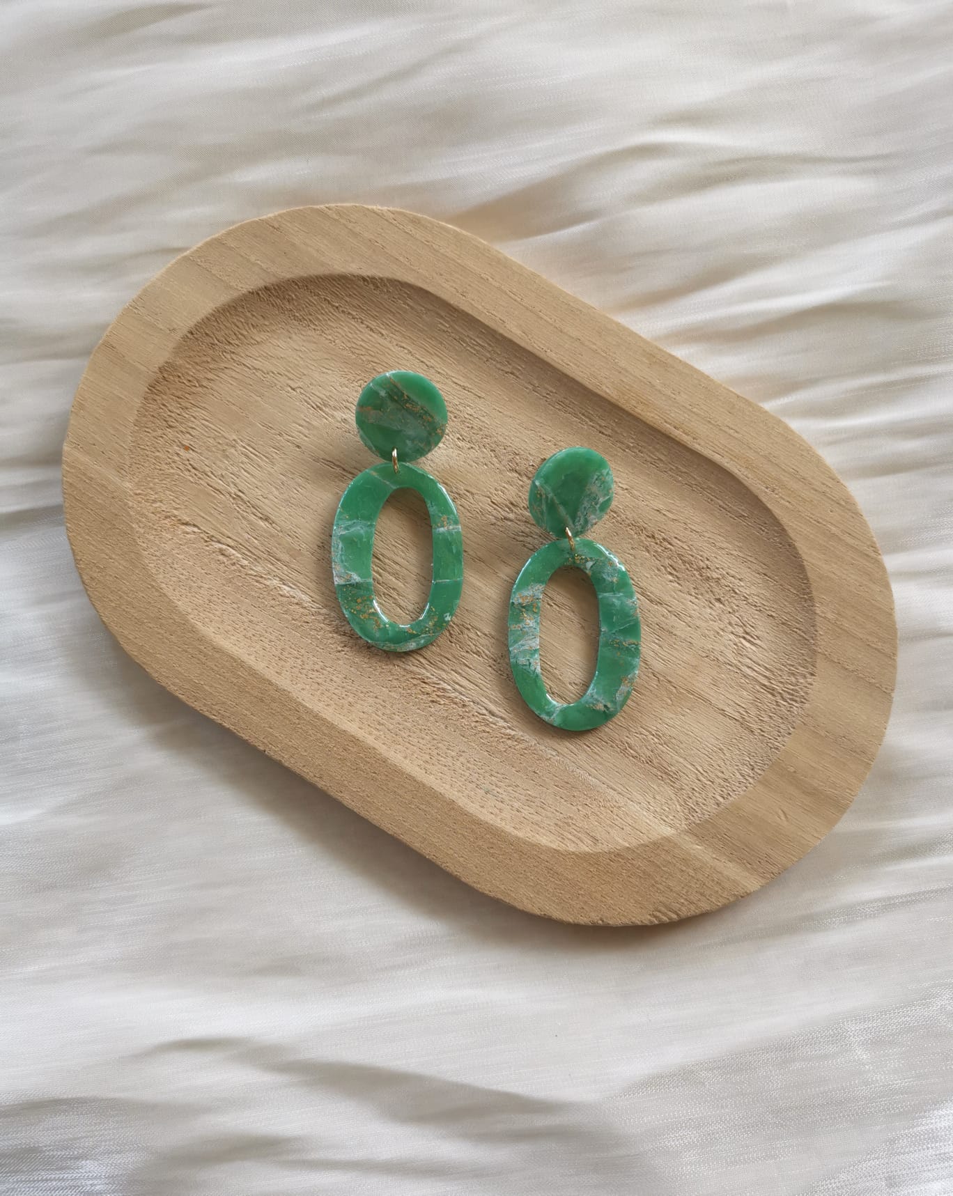 Stunning Jade Oval Dangle