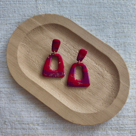 Berry Kiss Geo Dangles