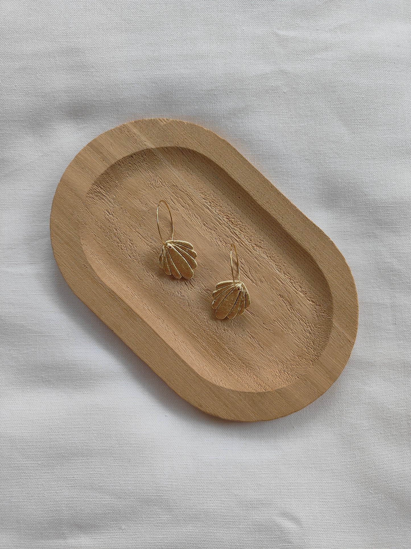 Golden Tide Shell Hoops