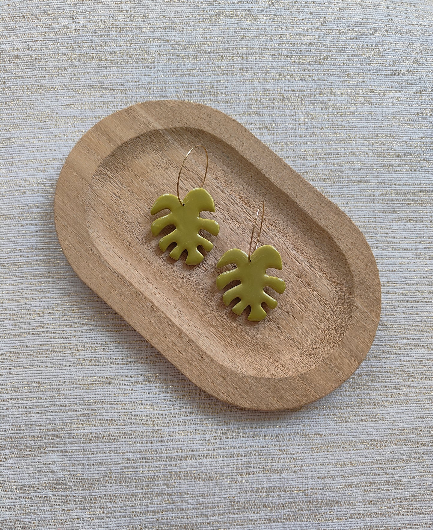 Tropical Paradise Monstera Hoops