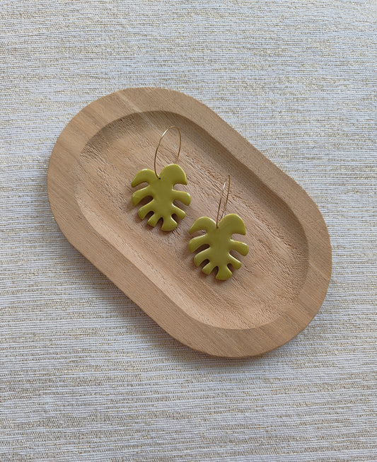 Tropical Paradise Monstera Hoops
