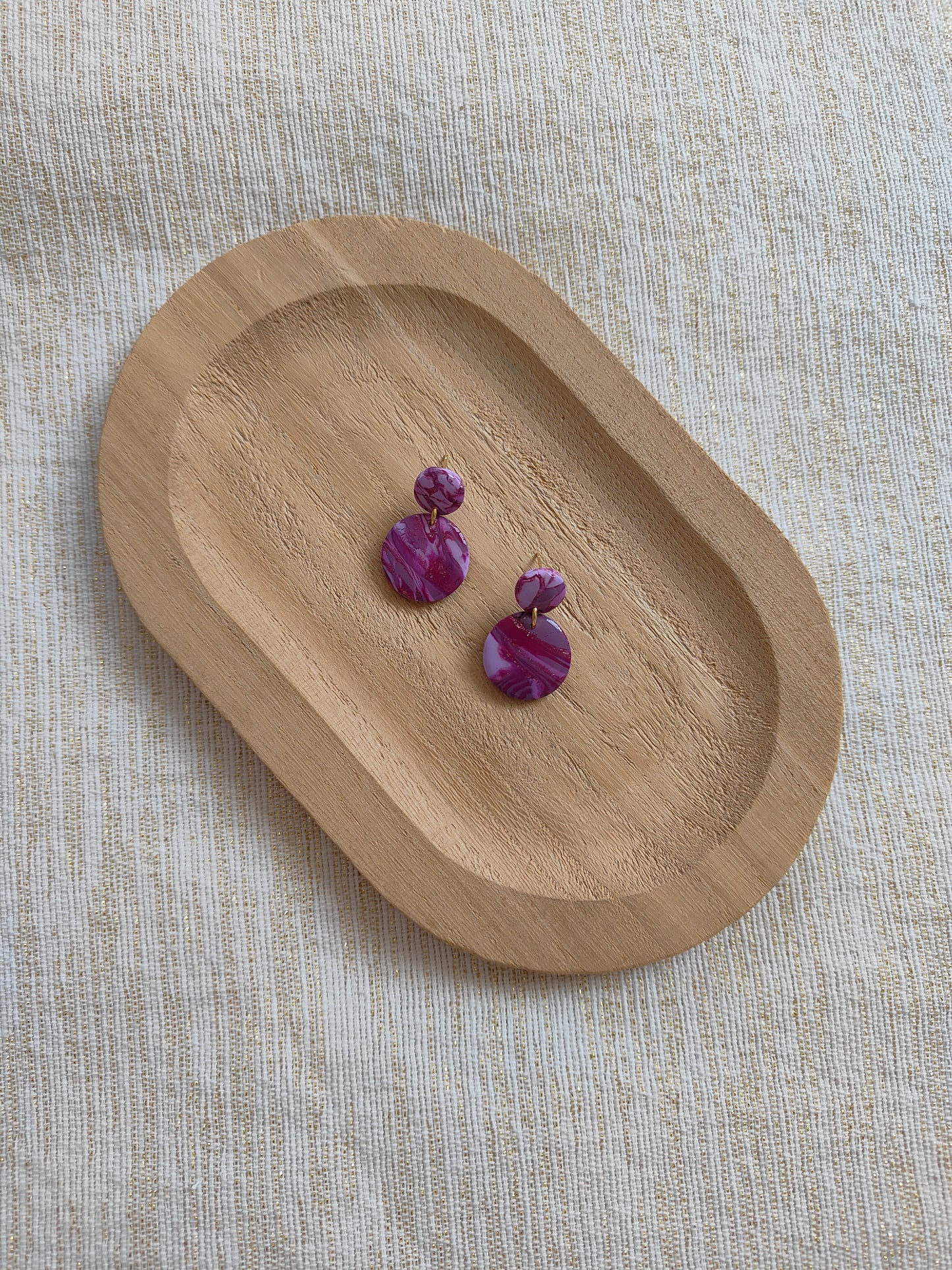 Violet Eclipse Round Dangles