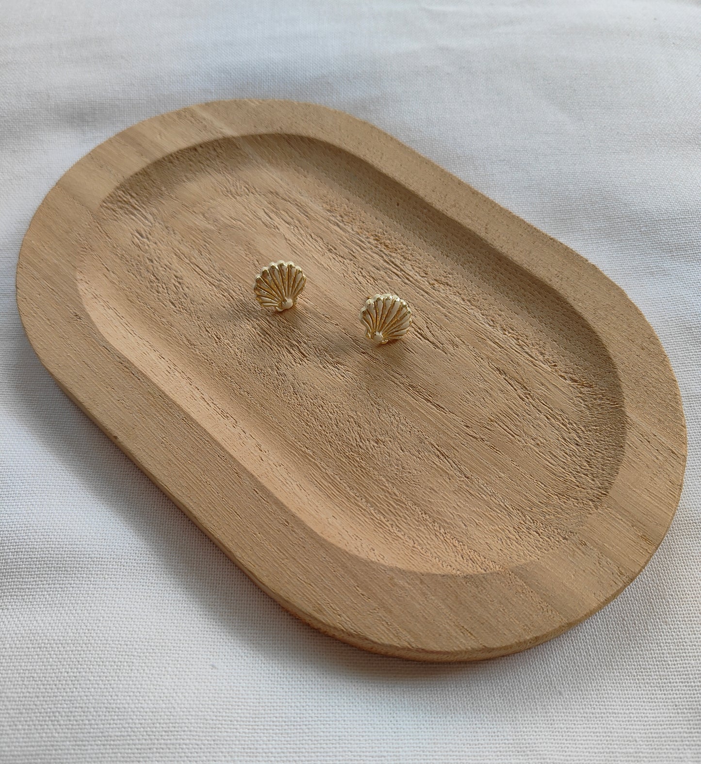Golden Tide Shell Studs
