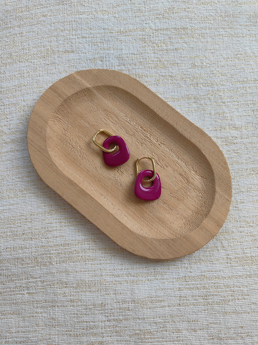 Plum Stardust Hoops