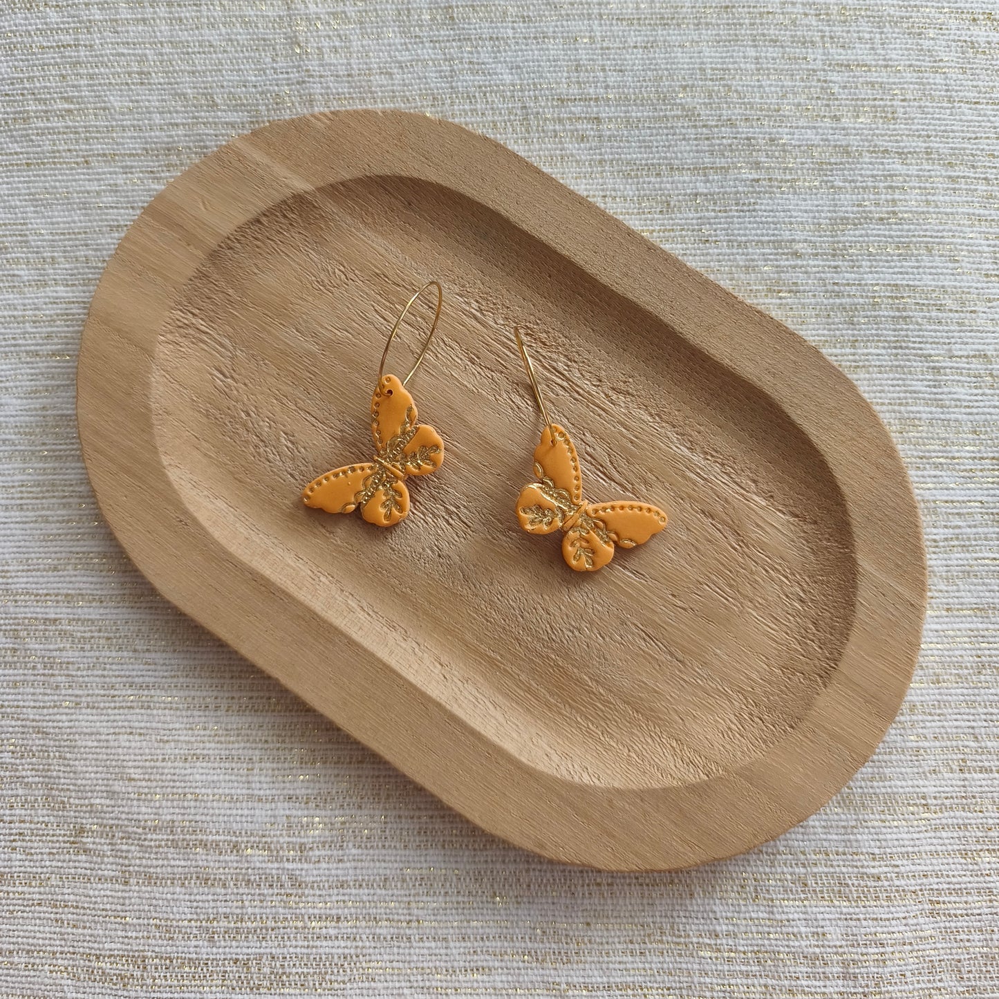 Summer Vibes Butterfly Hoops