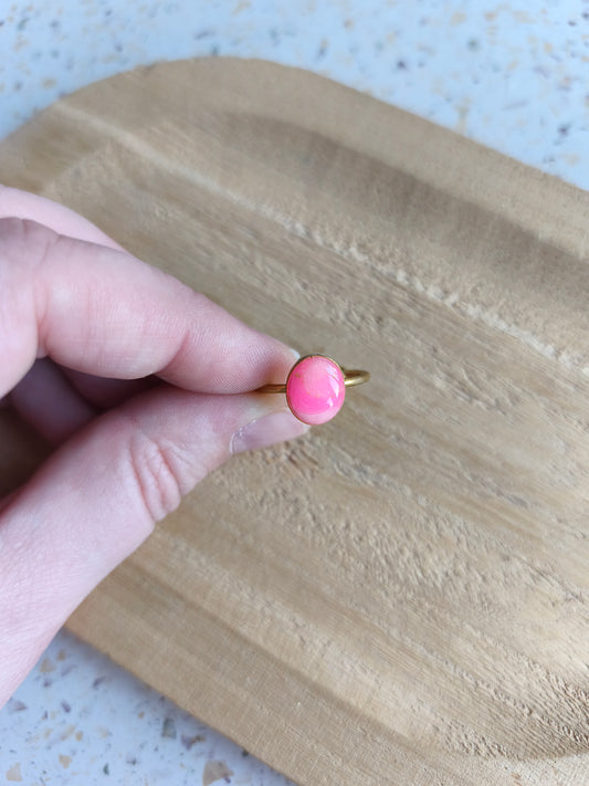 Pink Pop Ring Oval