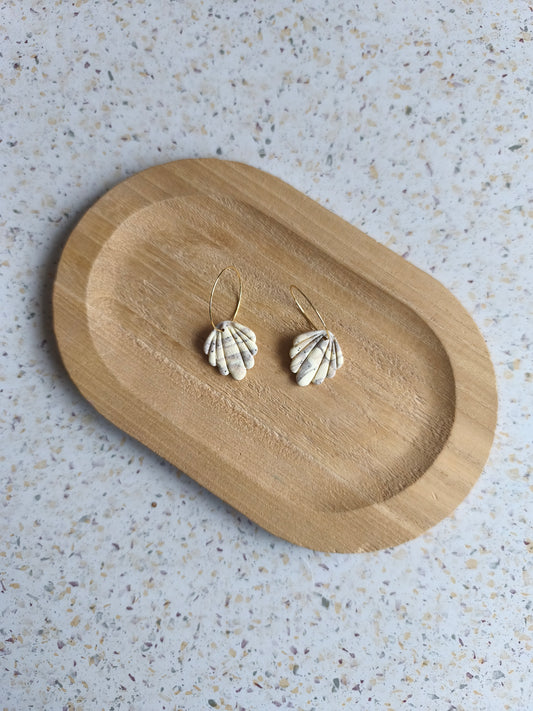 Sea Breeze Shell Hoops
