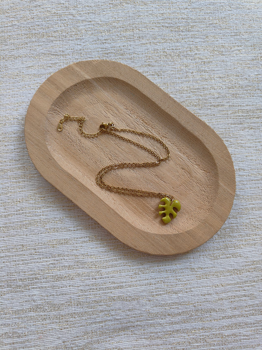 Tropical Paradise Monstera Necklace